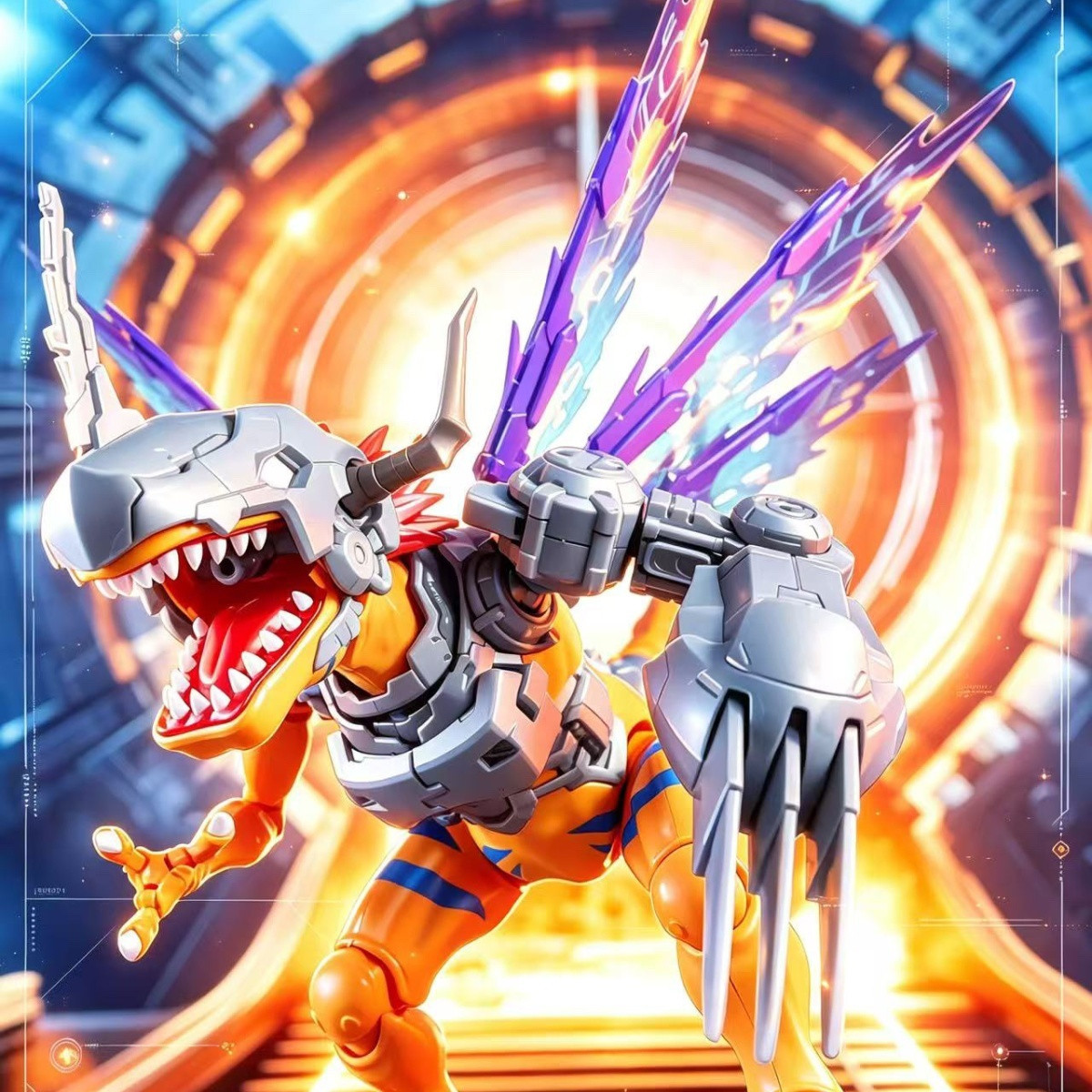 Bandai Gundam Hg - Модель Jws KO FRSDigimon Metal Greymon,